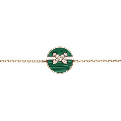 Mystic JEUX DE BRACELET MALACHITE PINK GOLD DIAMONDS