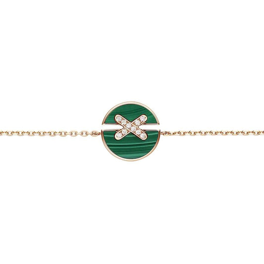 Mystic JEUX DE BRACELET MALACHITE PINK GOLD DIAMONDS