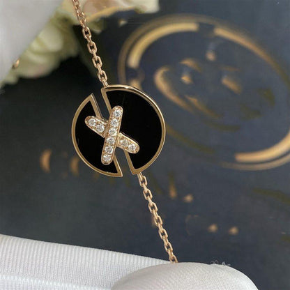 Mystic JEUX DE BRACELET ONYX PINK GOLD DIAMOND