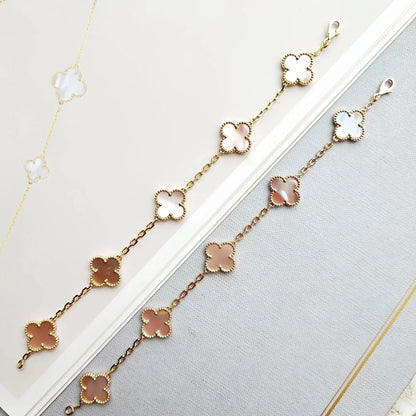 [Mystic ]New  CLOVER 5 MOTIFS  PINK MOP BRACELET COLLECTION