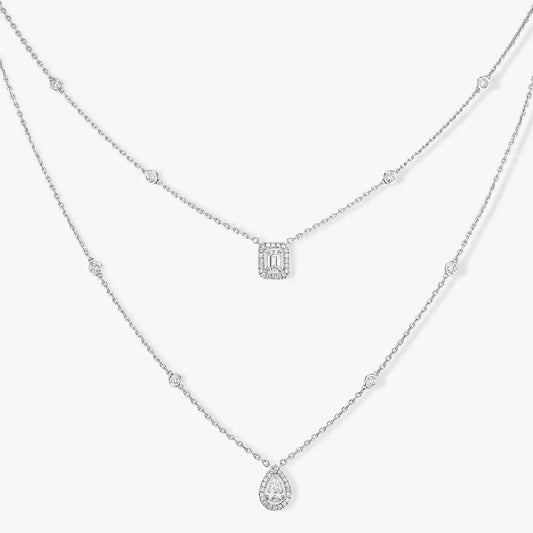 [Mystic]Diamond Necklace My Twin 2 Rows