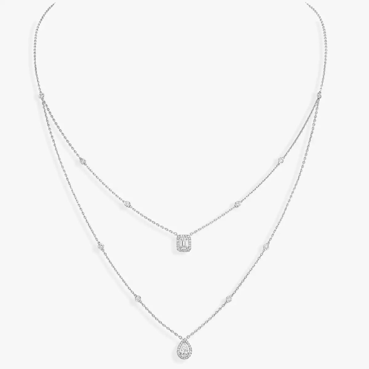 [Mystic]Diamond Necklace My Twin 2 Rows