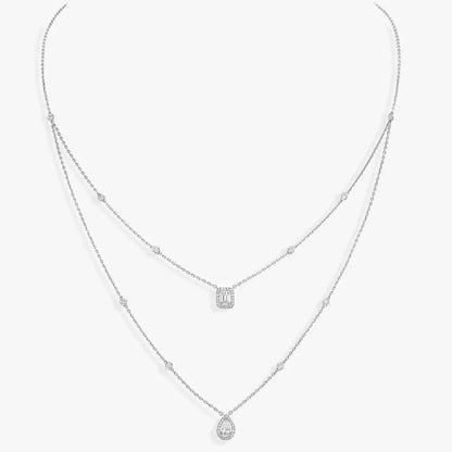 [Mystic]Diamond Necklace My Twin 2 Rows