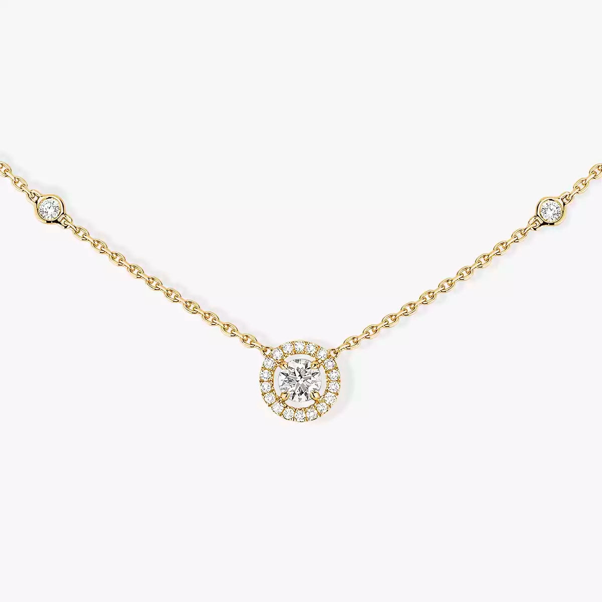 [Mystic]Diamond Necklace 0,20ct Brilliant Shape Joy