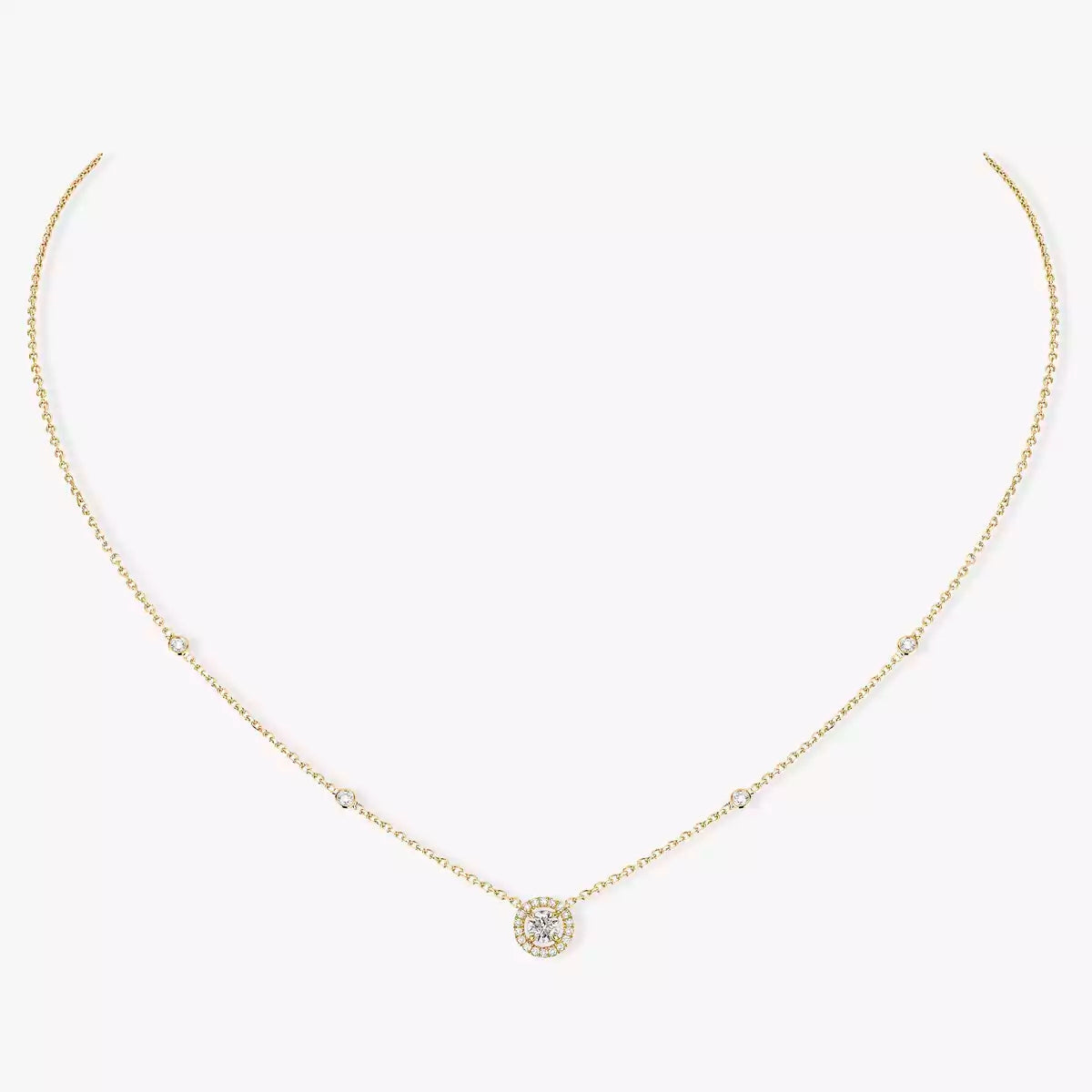 [Mystic]Diamond Necklace 0,20ct Brilliant Shape Joy