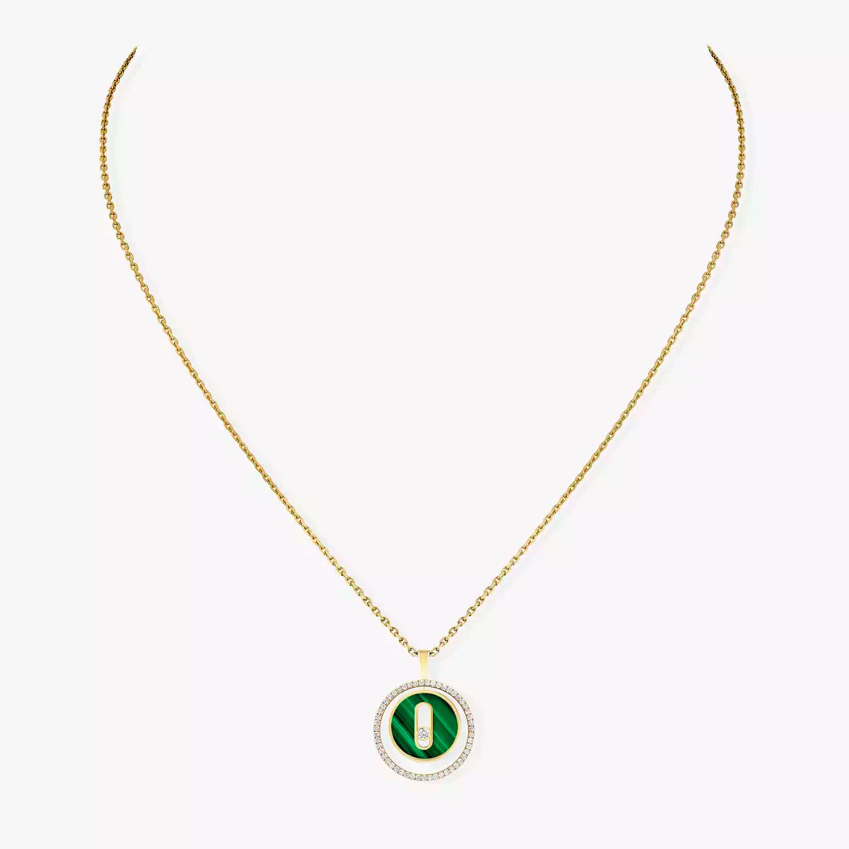 [Mystic]Lucky Move Diamond Necklace in Rose Gold and White Mother-of-Pearl