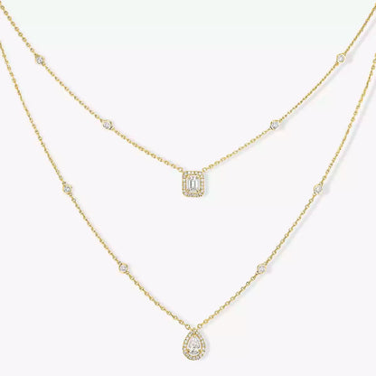 [Mystic]Diamond Necklace My Twin 2 Rows