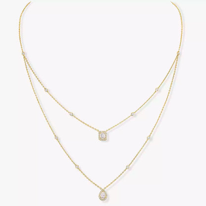 [Mystic]Diamond Necklace My Twin 2 Rows