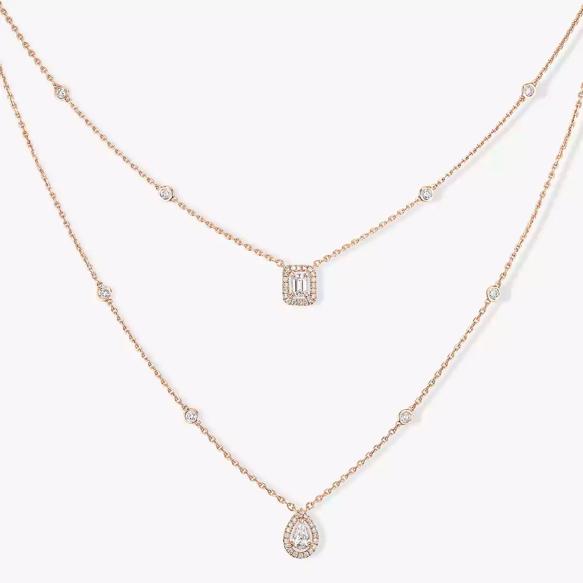 [Mystic]Diamond Necklace My Twin 2 Rows