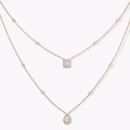 [Mystic]Diamond Necklace My Twin 2 Rows