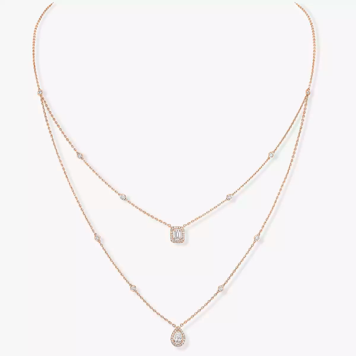 [Mystic]Diamond Necklace My Twin 2 Rows