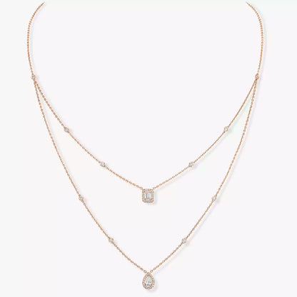 [Mystic]Diamond Necklace My Twin 2 Rows