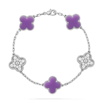 [Mystic ]New CLOVER 5 MOTIF LIGHT PURPLE BRACELET COLLECTION
