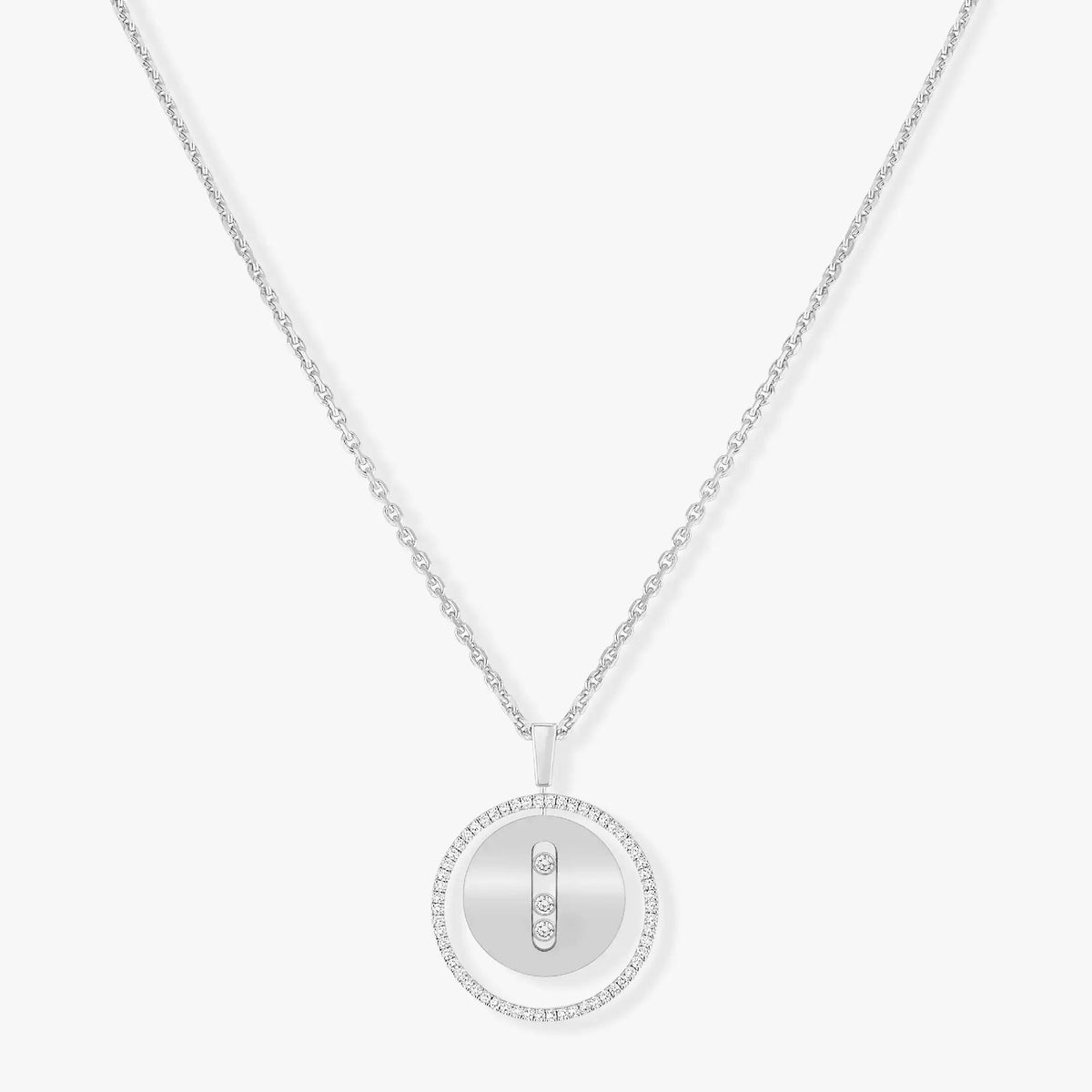 [Mystic]LUCKY MOVE MM SILVER DIAMOND NECKLACE