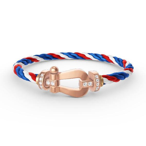 Mystic FORCE LARGE HORSESHOE HALF DIAMOND BRACELET ROSE GOLD