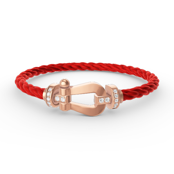 Mystic FORCE LARGE HORSESHOE HALF DIAMOND BRACELET ROSE GOLD