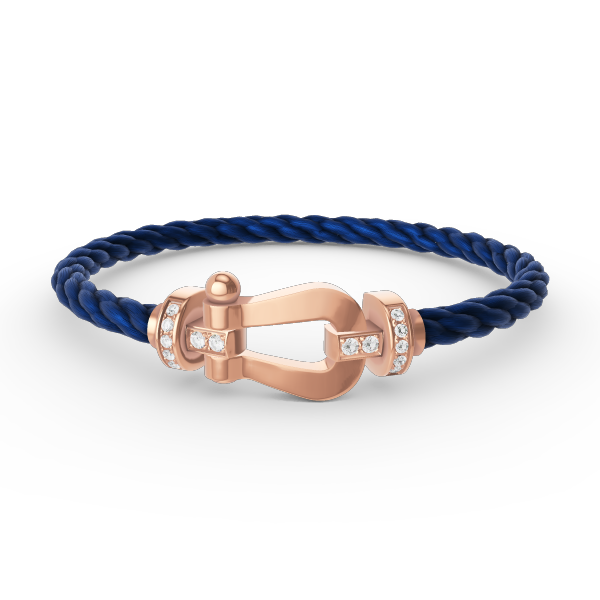 Mystic FORCE LARGE HORSESHOE HALF DIAMOND BRACELET ROSE GOLD