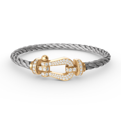 Mystic FORCE LARGE HORSESHOE FULL DIAMOND BRACELET GOLD