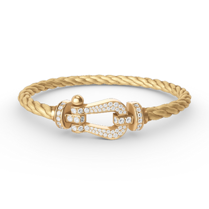 Mystic FORCE LARGE HORSESHOE FULL DIAMOND BRACELET GOLD