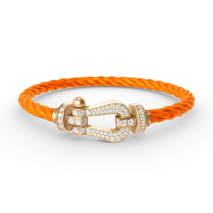 Mystic FORCE LARGE HORSESHOE FULL DIAMOND BRACELET GOLD
