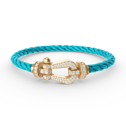 Mystic FORCE LARGE HORSESHOE FULL DIAMOND BRACELET GOLD