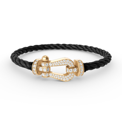 Mystic FORCE LARGE HORSESHOE FULL DIAMOND BRACELET GOLD