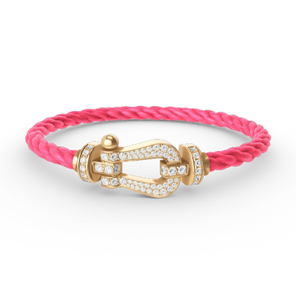 Mystic FORCE LARGE HORSESHOE FULL DIAMOND BRACELET GOLD