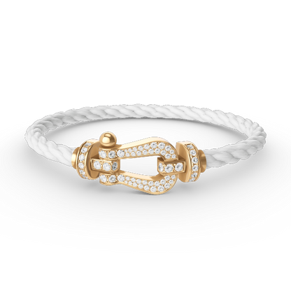 Mystic FORCE LARGE HORSESHOE FULL DIAMOND BRACELET GOLD