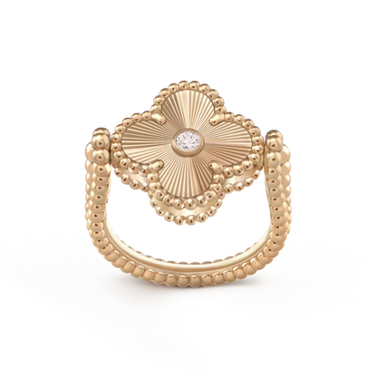 Mystic CLOVER RIVERSIBLE ROSE GOLD RING