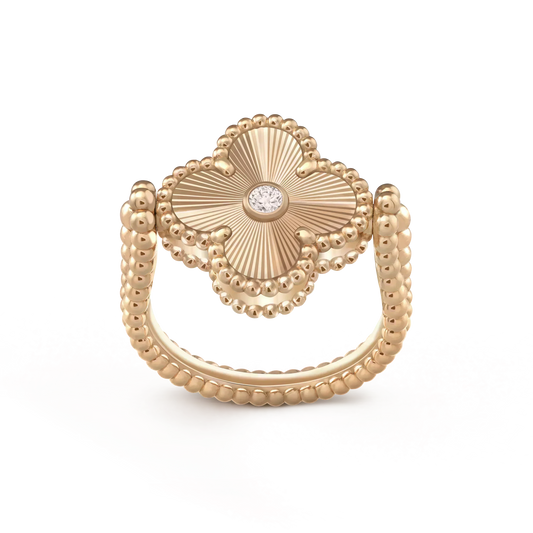 Mystic CLOVER RIVERSIBLE ROSE GOLD RING