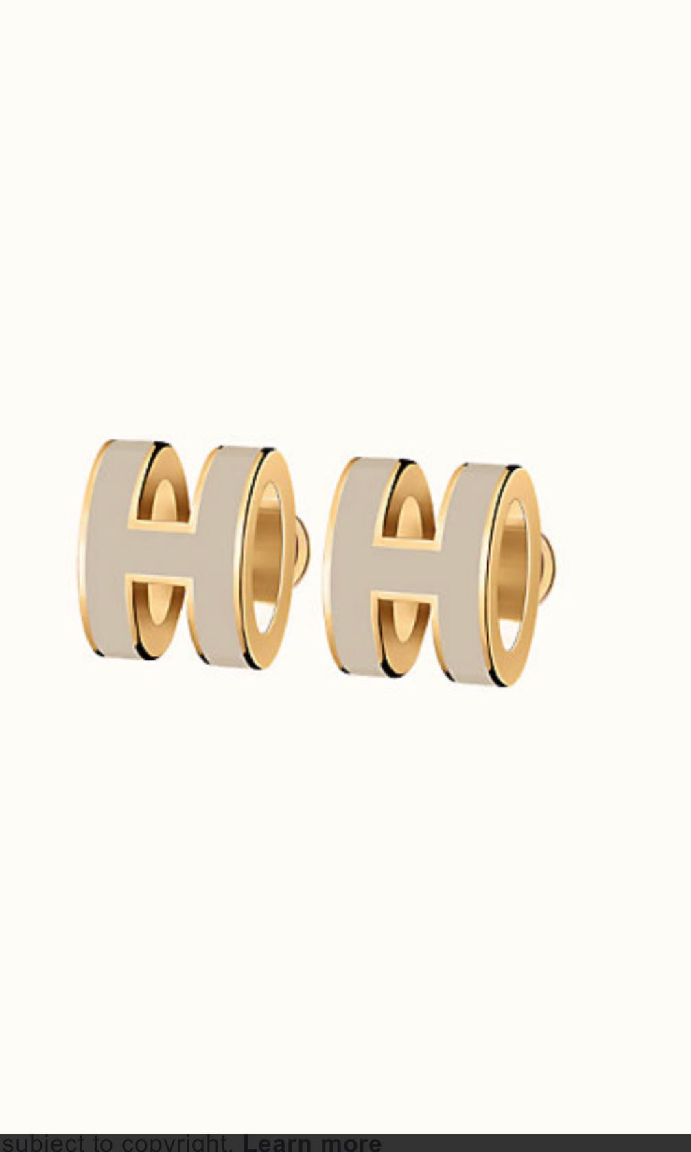 Mystic MINI POP H GOLD EARRINGS GREY