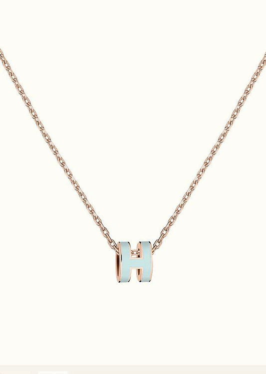 Mystic POP H LIGHT BLUE NECKLACE