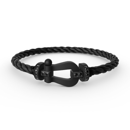 Mystic FORCE LARGE SERIES HORSESHOE BLACK SAMURAI BRACELET