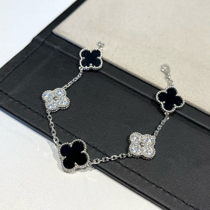 [Mystic ]New CLOVER 5 MOTIF ONYXS BRACELET COLLECTION