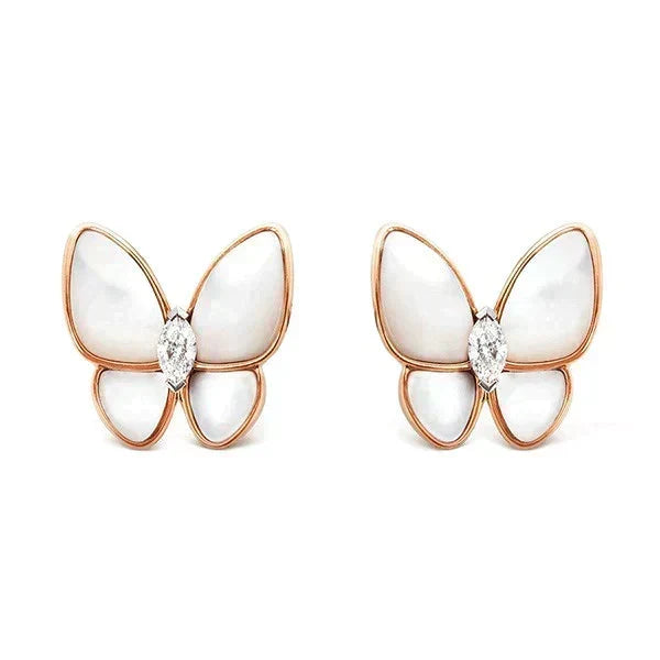 Mystic BUTTERFLY MOP DIAMOND EARRINGS