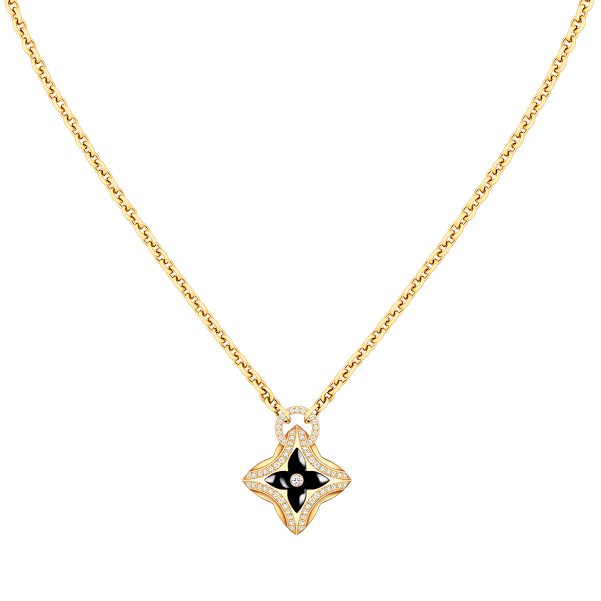 Mystic STAR PEDANT PINK GOLD DIAMOND NECKLACE