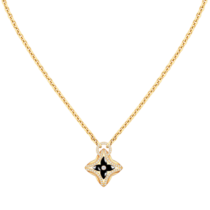 Mystic STAR PEDANT PINK GOLD DIAMOND NECKLACE