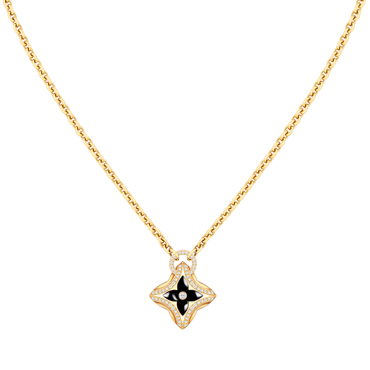 Mystic STAR PEDANT PINK GOLD DIAMOND NECKLACE
