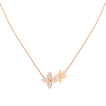 Mystic STAR BLOSSOM NECKLACE PINK GOLD DIAMONDS