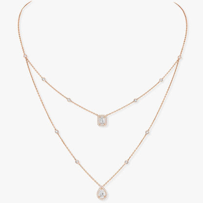 [Mystic]MY TWIN 2 ROW DIAMOND NECKLACE