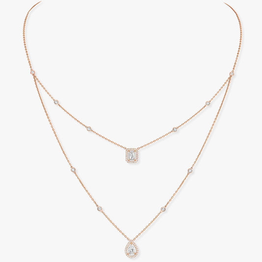 [Mystic]MY TWIN 2 ROW DIAMOND NECKLACE