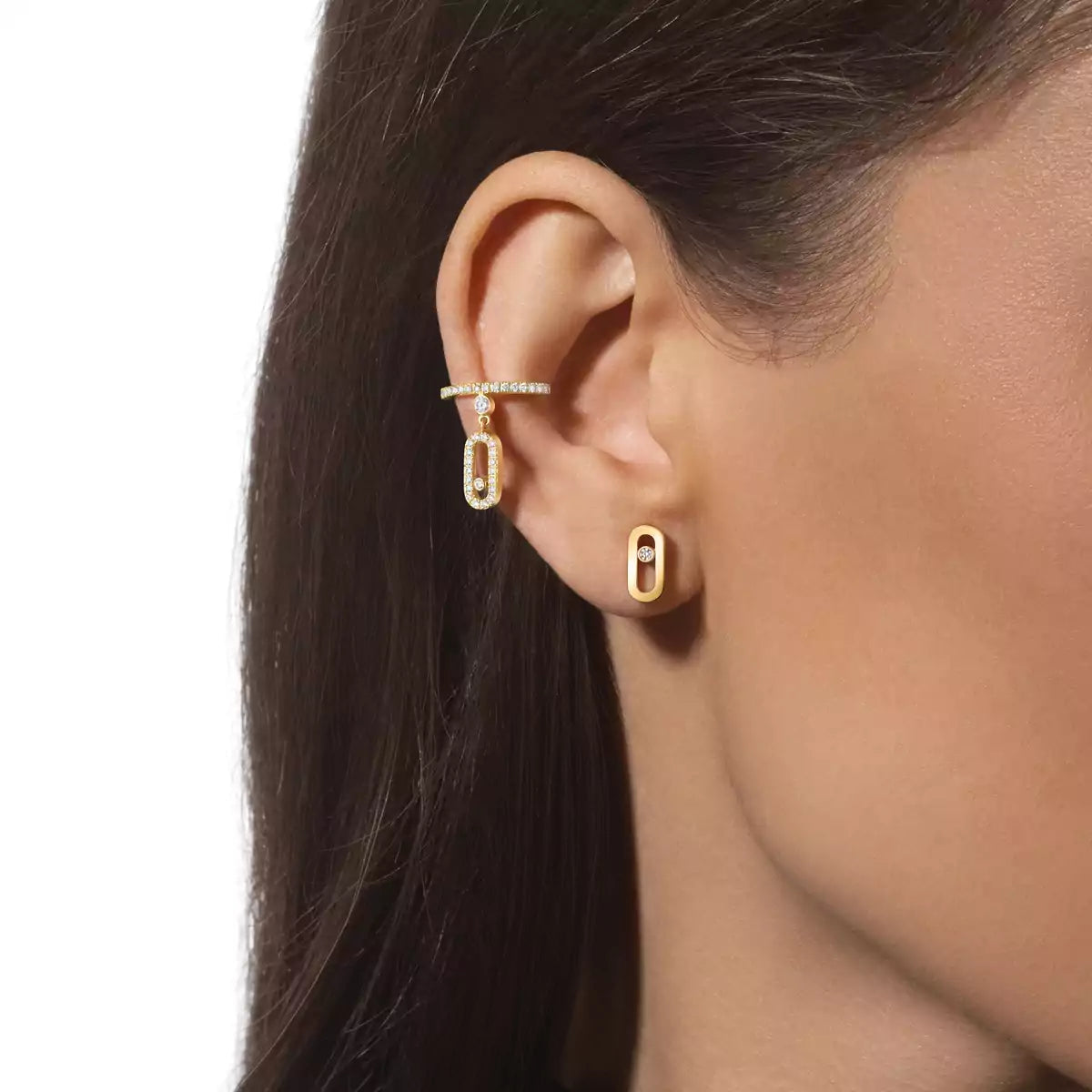 [Mystic]Move Uno Diamond Stud Earrings