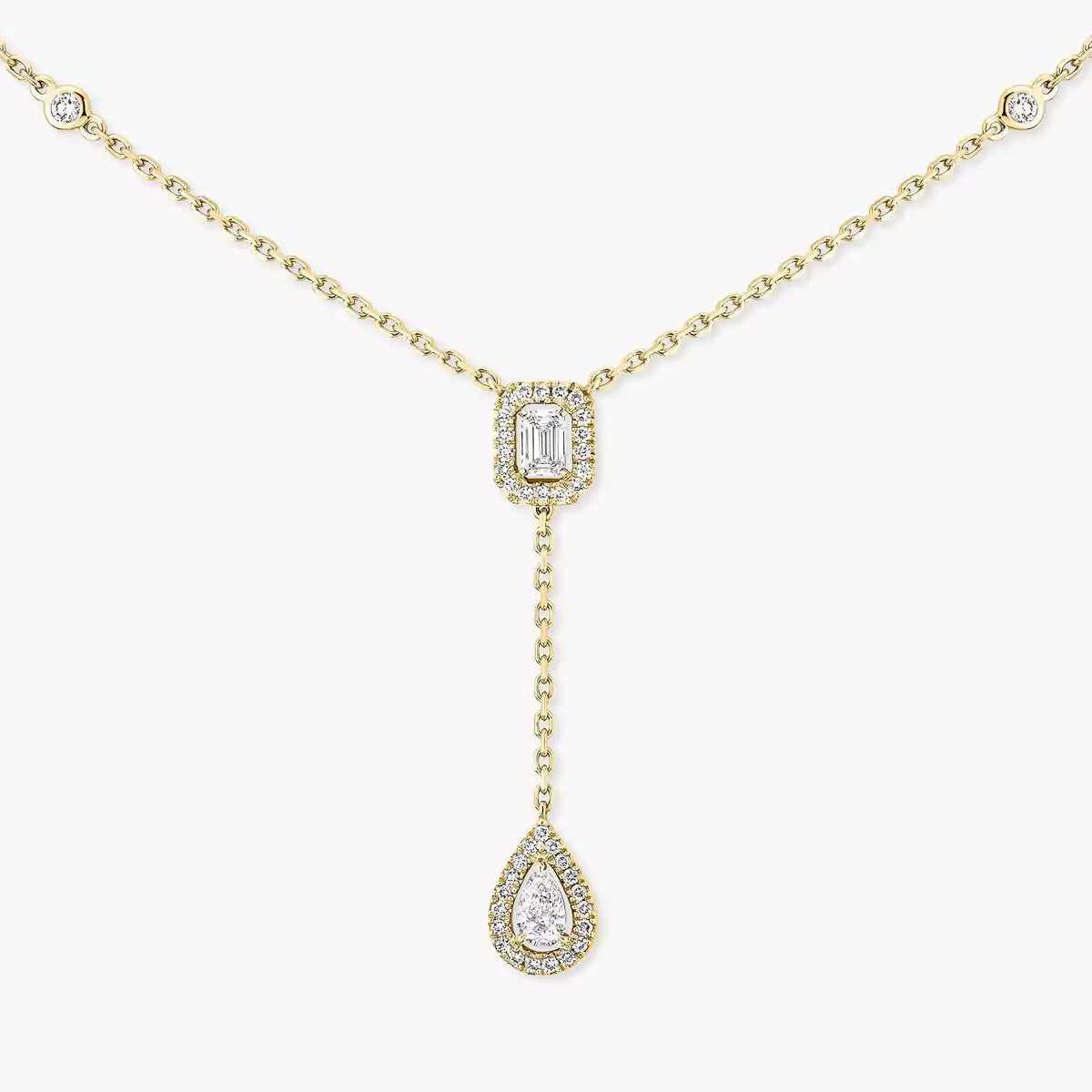 [Mystic]Gold Diamond Tie Necklace