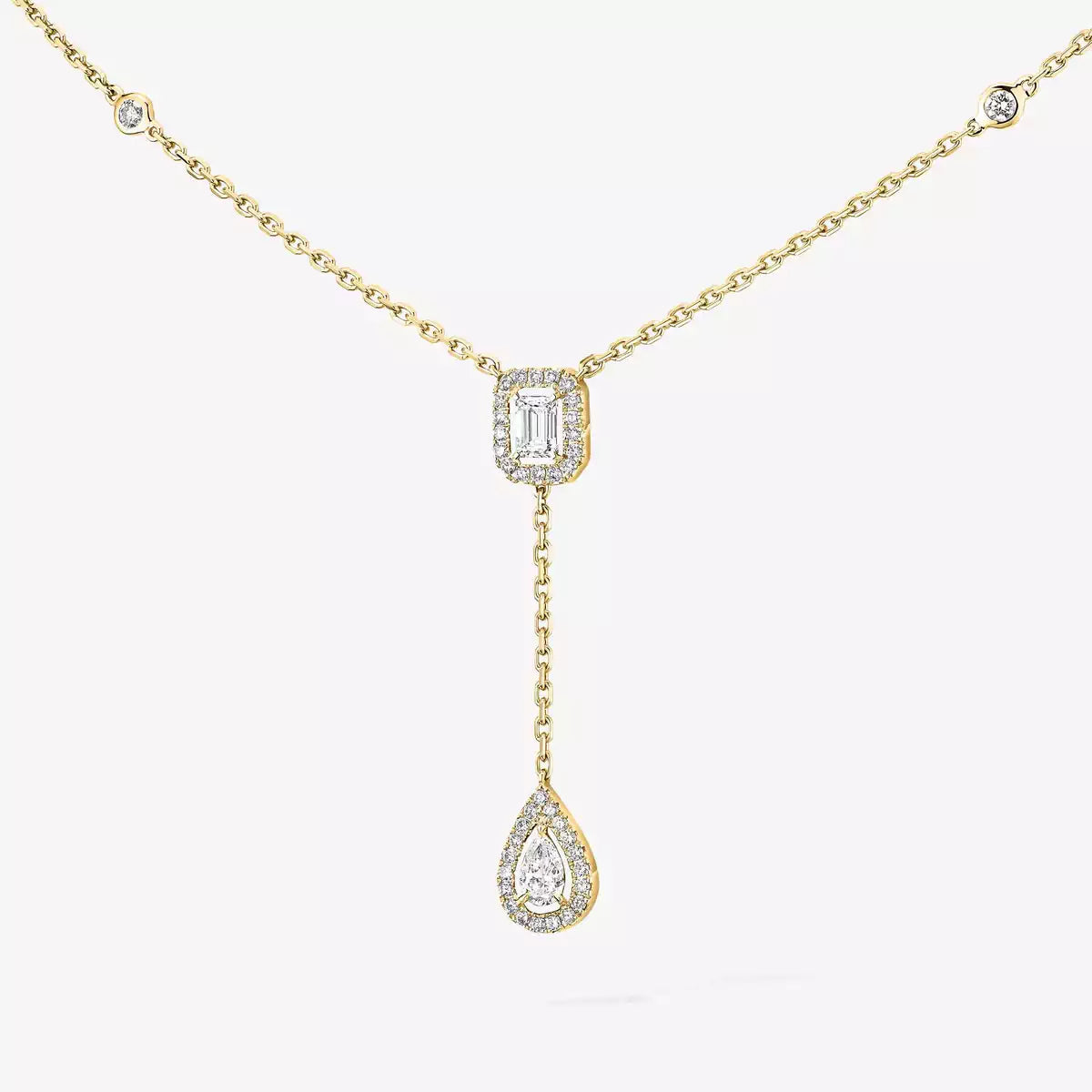 [Mystic]Gold Diamond Tie Necklace