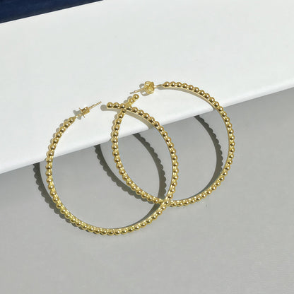 [Mystic ]  SMOOTH BEAD STUD EARRINGS
