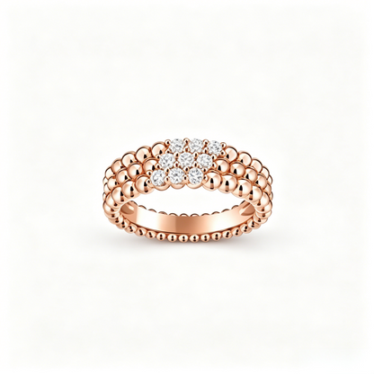 [Mystic ]  THREE-ROW DIAMOND RING