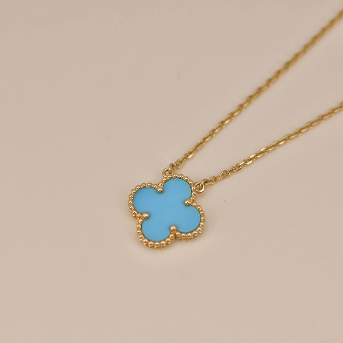 Mystic CLOVER 15MM VINTAGE TURQUOISE NECKLACE