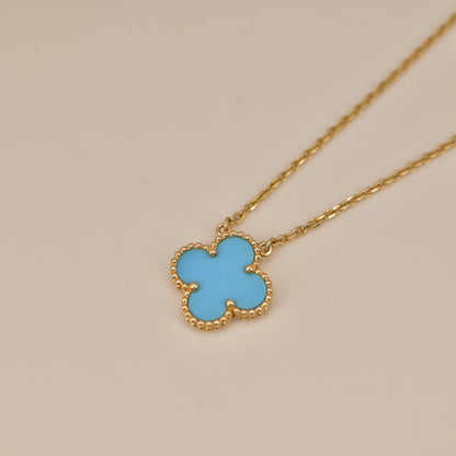 Mystic CLOVER 15MM VINTAGE TURQUOISE NECKLACE