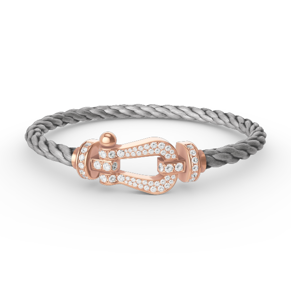 Mystic FORCE LARGE HORSESHOE FULL DIAMOND BRACELET ROSE GOLD