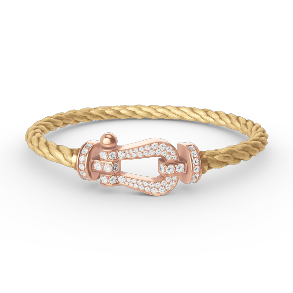 Mystic FORCE LARGE HORSESHOE FULL DIAMOND BRACELET ROSE GOLD